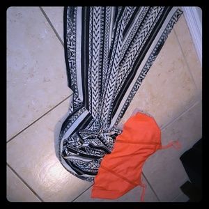 Pants romper with spaghetti straps